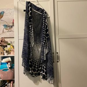 Adorable Dark blue reversible throw over